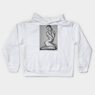 Posture 1 - Female Nude Kids Hoodie